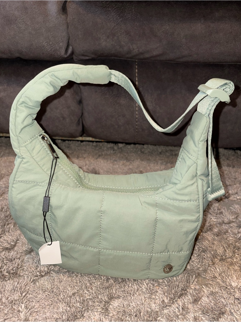 Westbronco Quilted Shoulder Bag in Sage Green